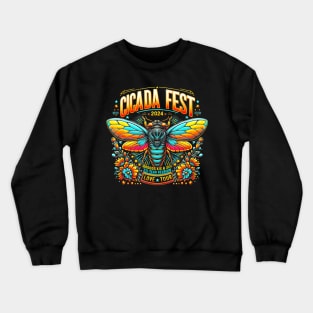 Entomology Cicada Fest 2024 Broods XIX & XIII Love Tour Crewneck Sweatshirt